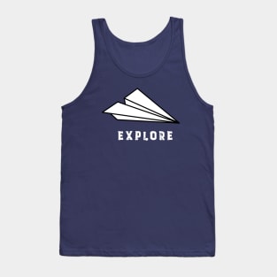 Curious Explorer Paper Plane Tank Top